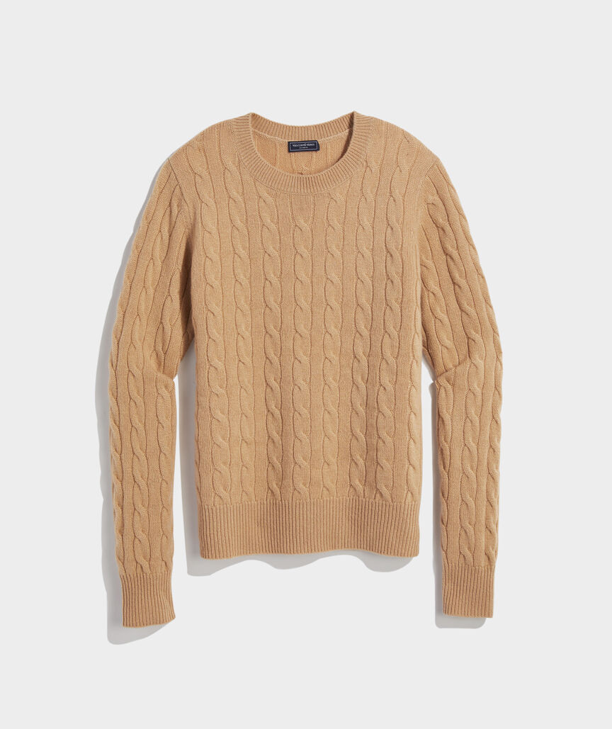 Cashmere Classic Cable Crewneck Sweater | vineyard vines