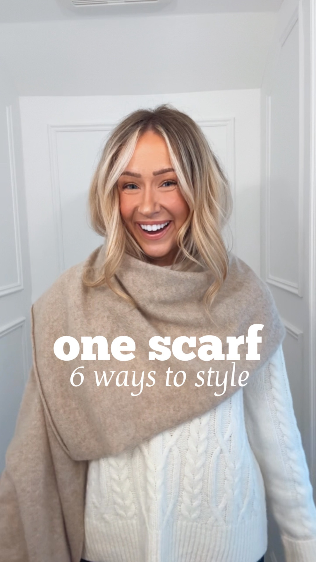 Different ways to style a scarf

Cashmere wrap 
