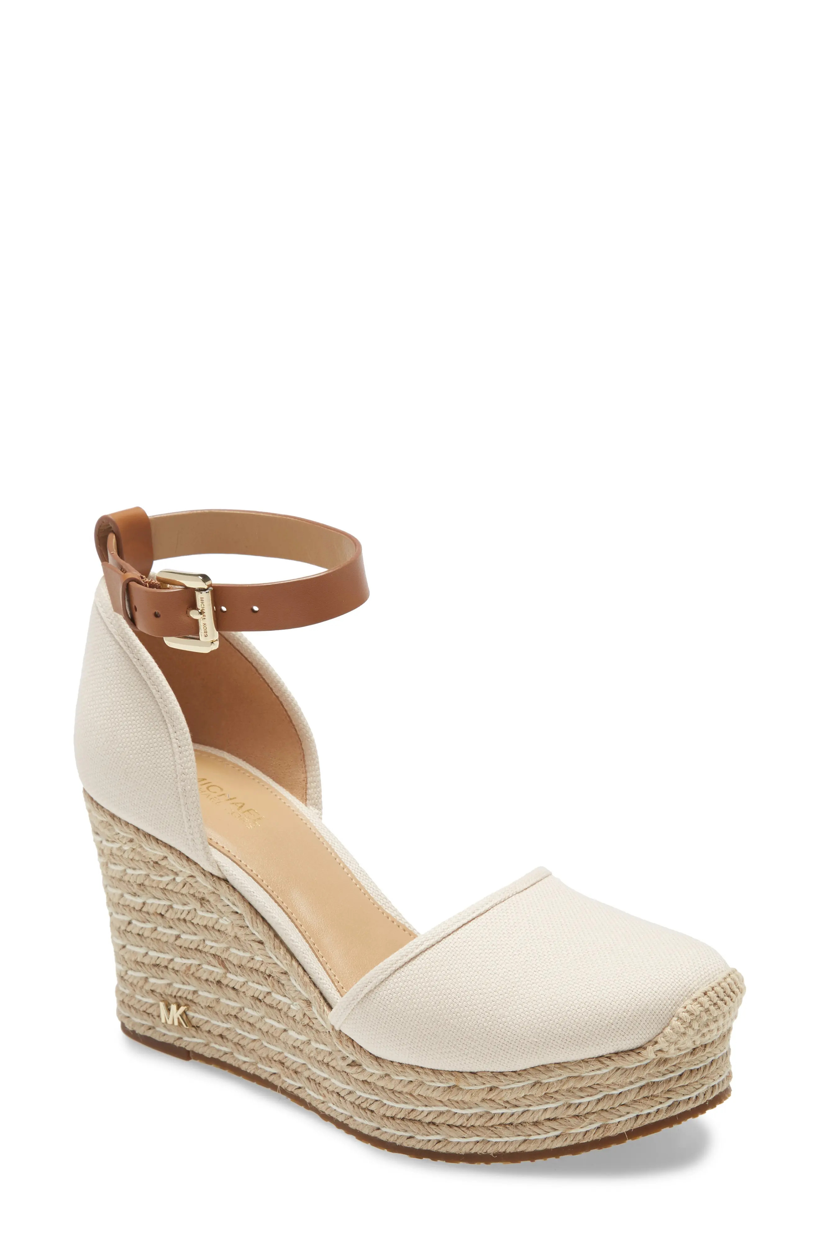 MICHAEL Michael Kors Kendrick Espadrille Wedge Sandal in Light Cream at Nordstrom, Size 7.5 | Nordstrom