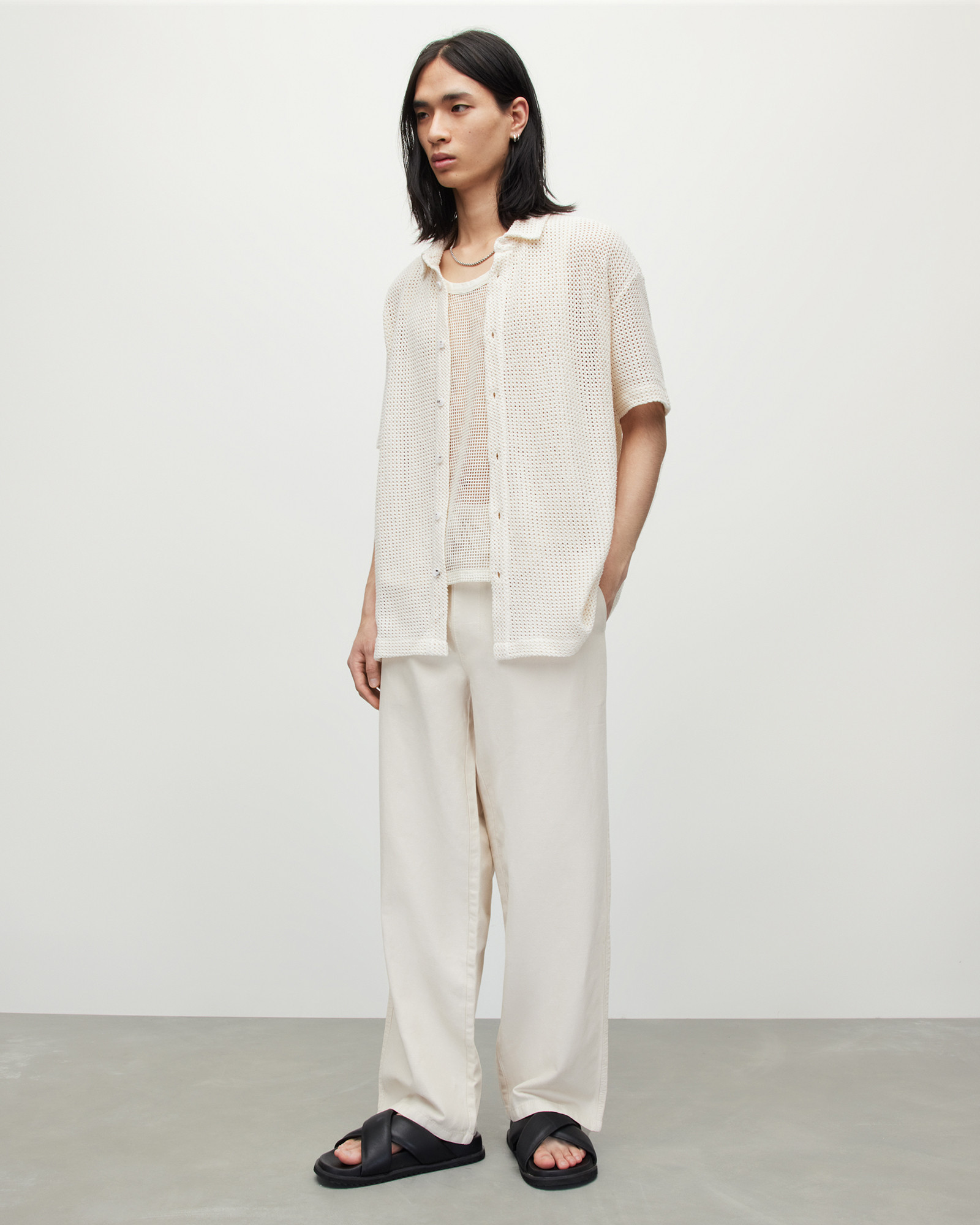 Hanbury Linen Blend Trousers | AllSaints UK