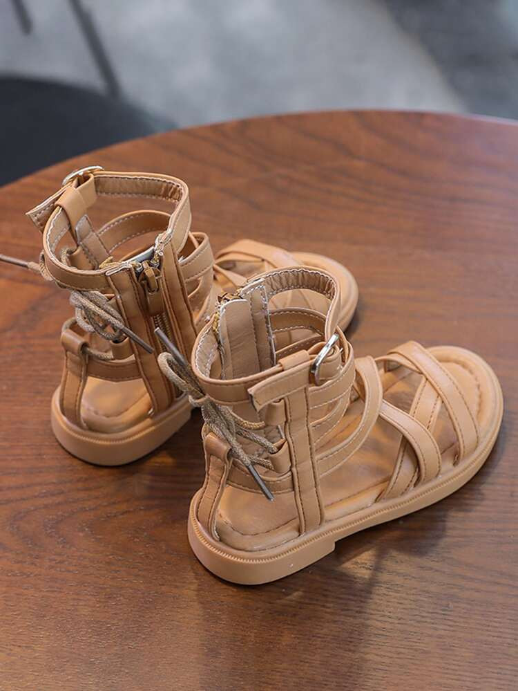 Toddler Girls Cross Strap Buckle Decor Sandals | SHEIN