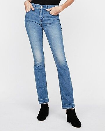 mid rise barely boot jeans | Express
