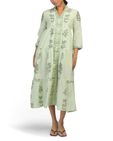 Saffi Long Sleeve Block Print Maxi Dress | Casual Dresses  | Marshalls | Marshalls