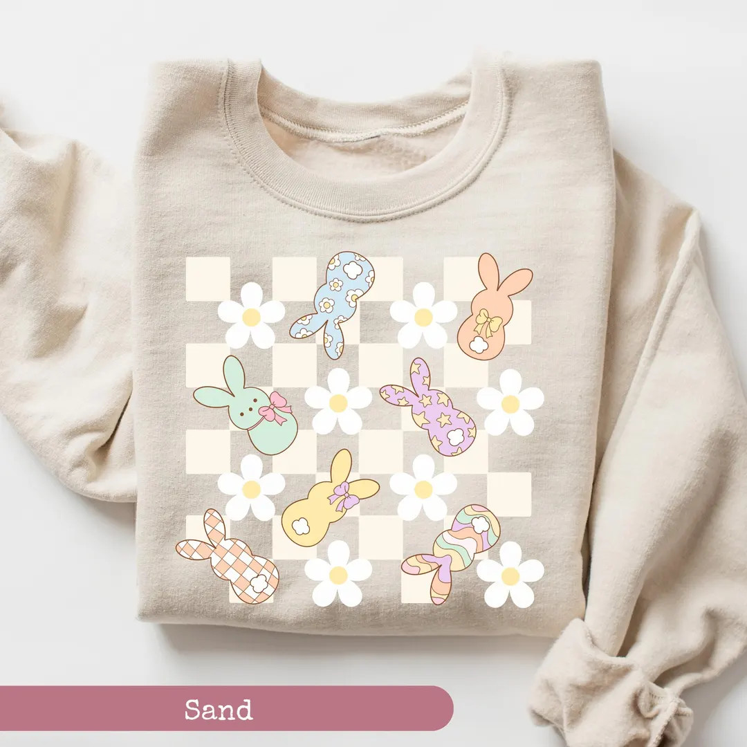 Easter Bunny Peeps  Sweatshirt, Easter  Sweatshirt, Womens Peeps  Sweatshirt, Happy Easter Bunny ... | Etsy (US)