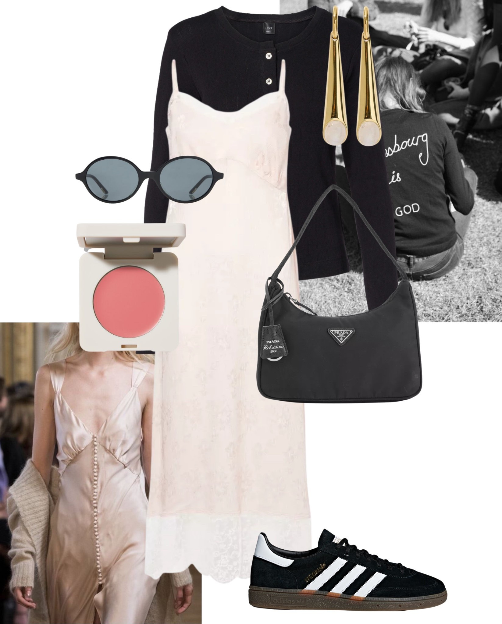 Oasis Outfit Ideas 

Summer | festival | concert | July | adidas | dress | prada | makeup | jewellery | 