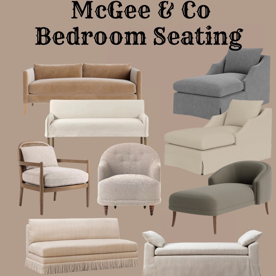 New MCGEE & Co Bedroom seating / additional seating options!!

They are all so good!!!! From textures, fringed bench, chaises, slipcovered bench, velvet couch. 

New Vision Home
#mcgeeandco
#Studiomcgee
#livingroom #bedroom #seating

#LTKhome #LTKstyletip #LTKsalealert