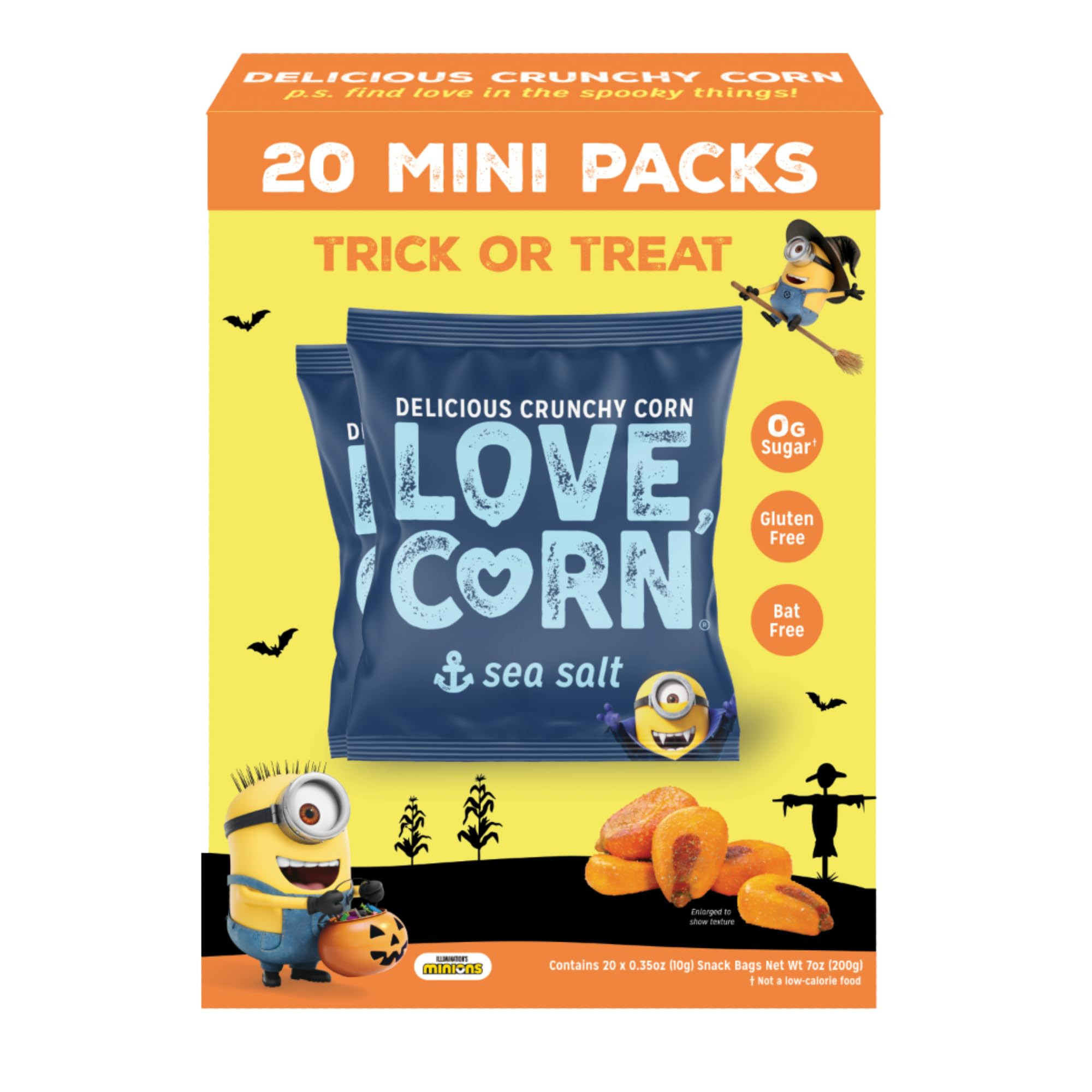LOVE CORN Limited Edition Halloween - Delicious Crunchy Corn - Trick or Treat Snacks - Gluten Fre... | Amazon (US)
