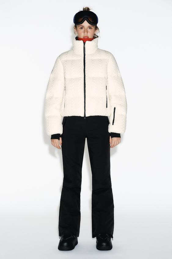 SHEARLING PUFFER JACKET HEIQ XREFLEX™ RECCO® TECHNOLOGY SKI COLLECTION | Zara US