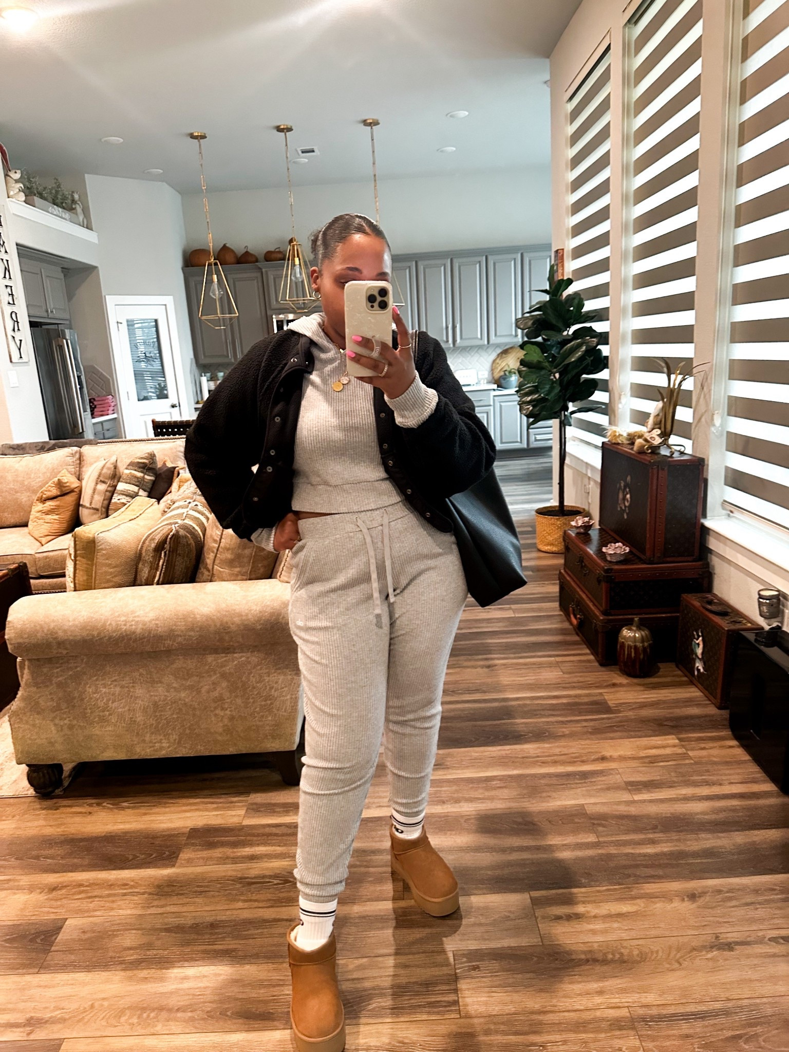 Set-  medium 
Jacket - small 
Uggs 

Fall outfit 
Ootd 
Outfit 
Uggs 
Winter outfit 


#LTKShoeCrush #LTKFindsUnder50 #LTKStyleTip