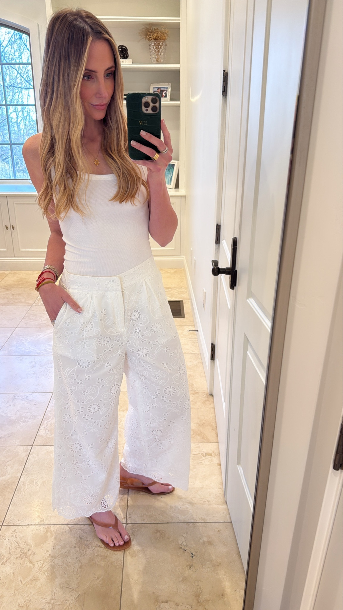 Love that you can wear these pants in the set or separately!

eyelet set, spring fashion, summer fashion, white button up, eyelet fashion, eyelet pants, splendid

#LTKspring