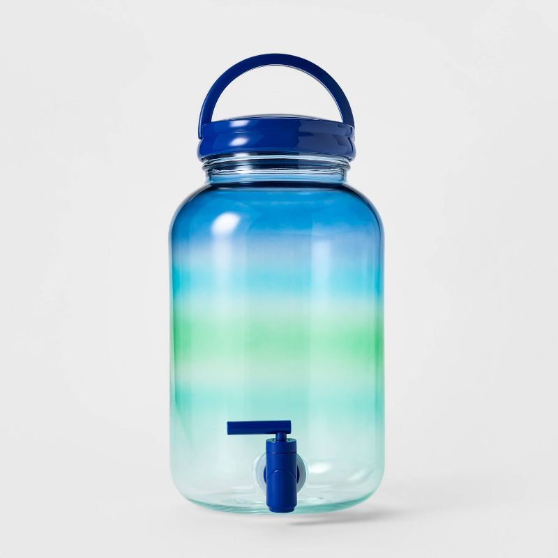 4.5qt Plastic Ombre Beverage Dispenser Blue - Sun Squad&#8482; | Target