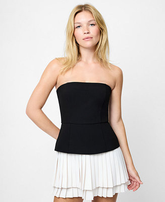 Women's Azra Strapless Pleat Mini Dress | Macy's