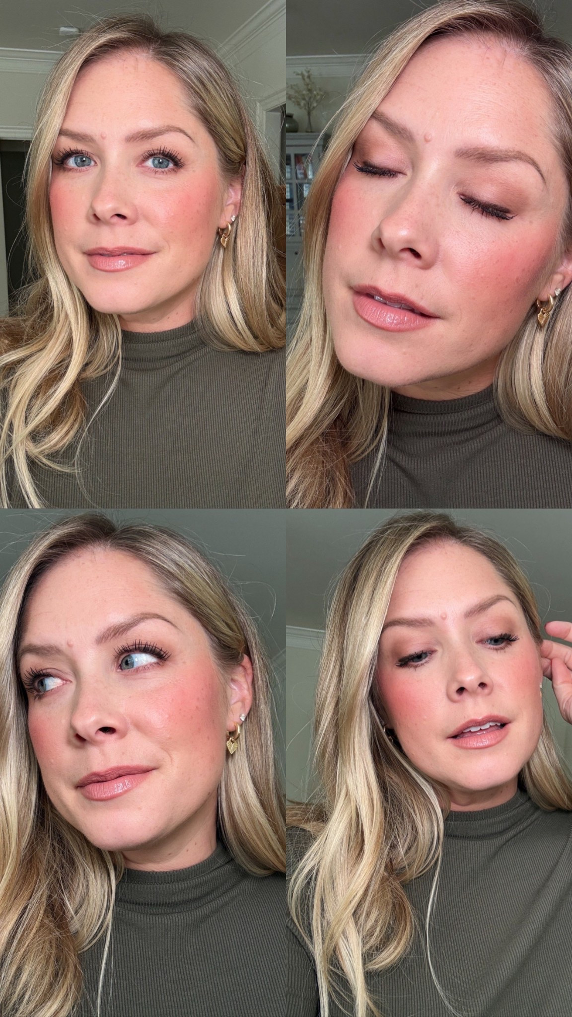 Foundation: 130, Concealer: N5, Brows: Blonde, Blush: She’s Flushed, Eyeliner: Cocoa, lips: Icon Baby, Liner: Fill Me In, Dibs: 1.5 