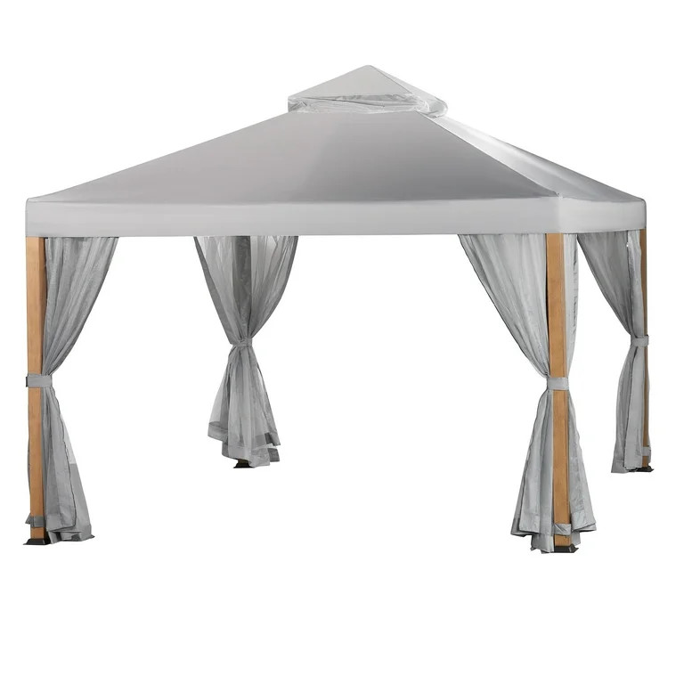 Better Homes & Gardens Marlow Outdoor 10' x 10' Soft Top Gazebo, Gray | Walmart (US)