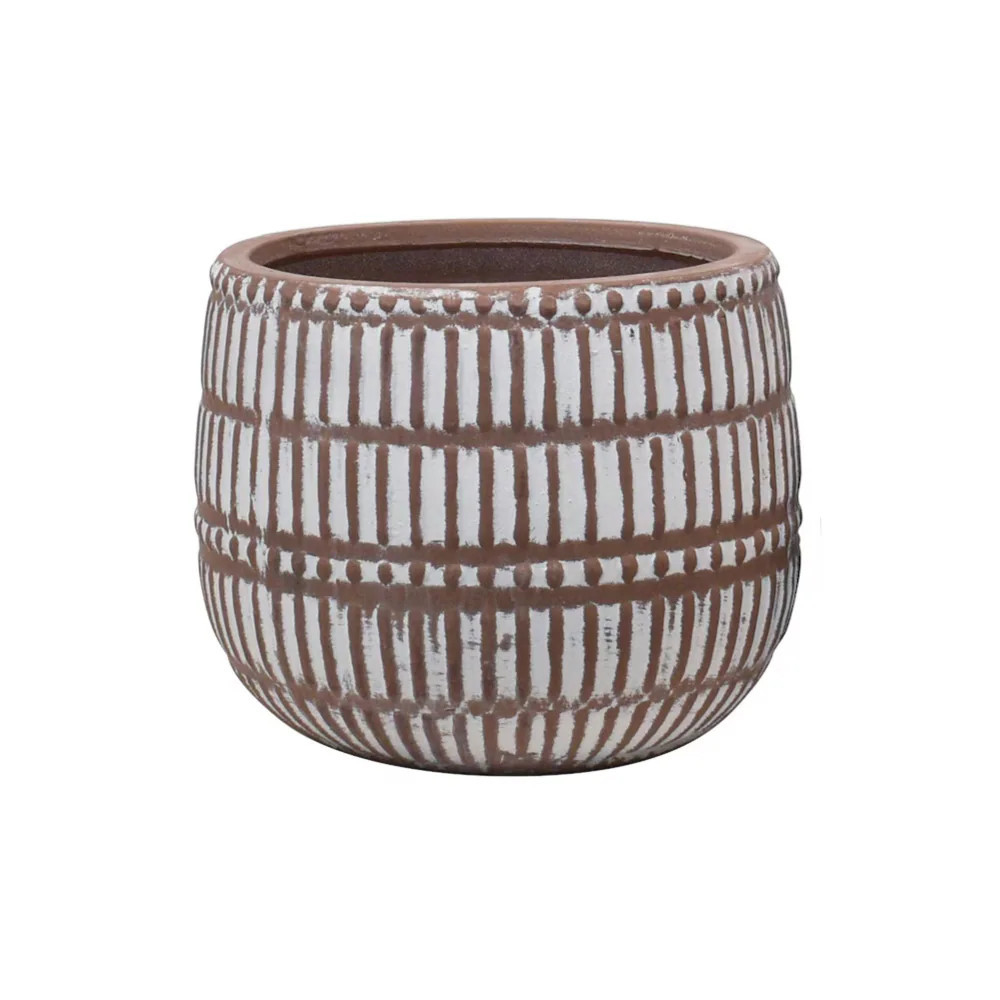 allen + roth Round 12.21-in W x 11.42-in L x 9.45-in H blush terracotta Clay Indoor/Outdoor Planter Large | 534851 | Lowe's