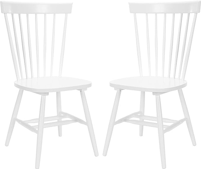 Safavieh American Homes Collection Parker Country Farmhouse White Spindle Side Chair (Set of 2) F... | Amazon (US)