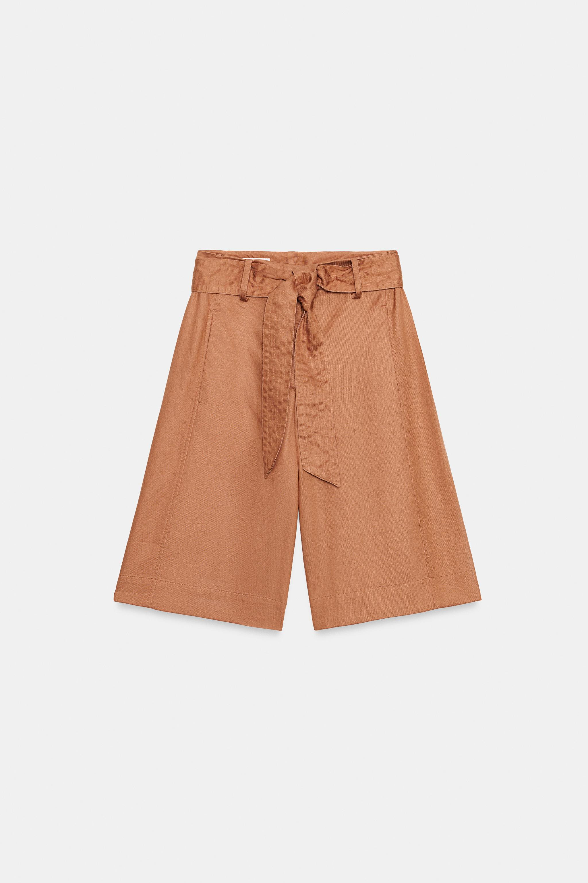 LONG BELTED SHORTS | Zara US