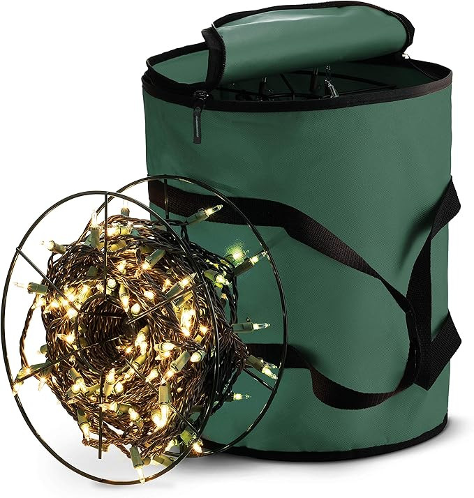 ZOBER Premium Christmas Light Storage Bag - with 3 Metal Reels to Store a Lot of Holiday Christma... | Amazon (US)