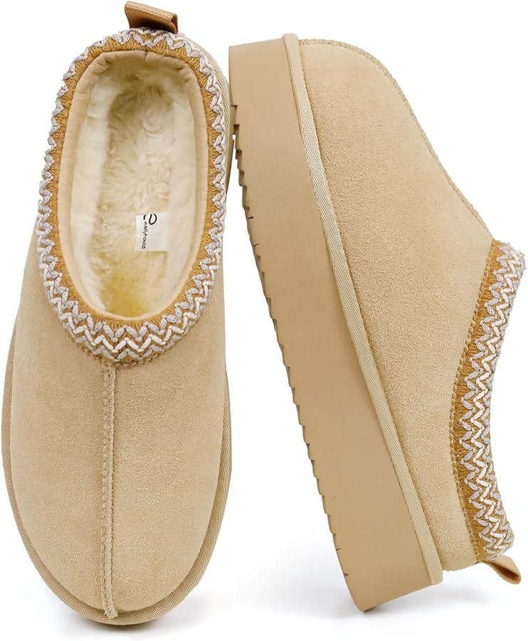 Slipper for Women Men Suede Braided Mini Boots with Fluffy Fur Lining Short Ankle Boots for Autum... | Amazon (US)