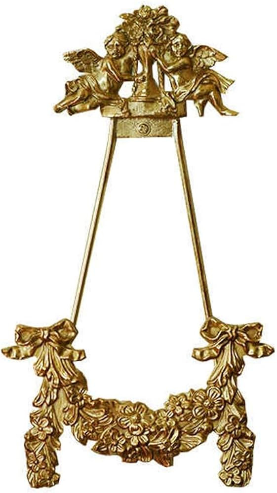 Vintage Bow & Angel Wall Mount Plate Display Stands,Brass Plate Hangers Wall Easel Holder Plate H... | Amazon (US)
