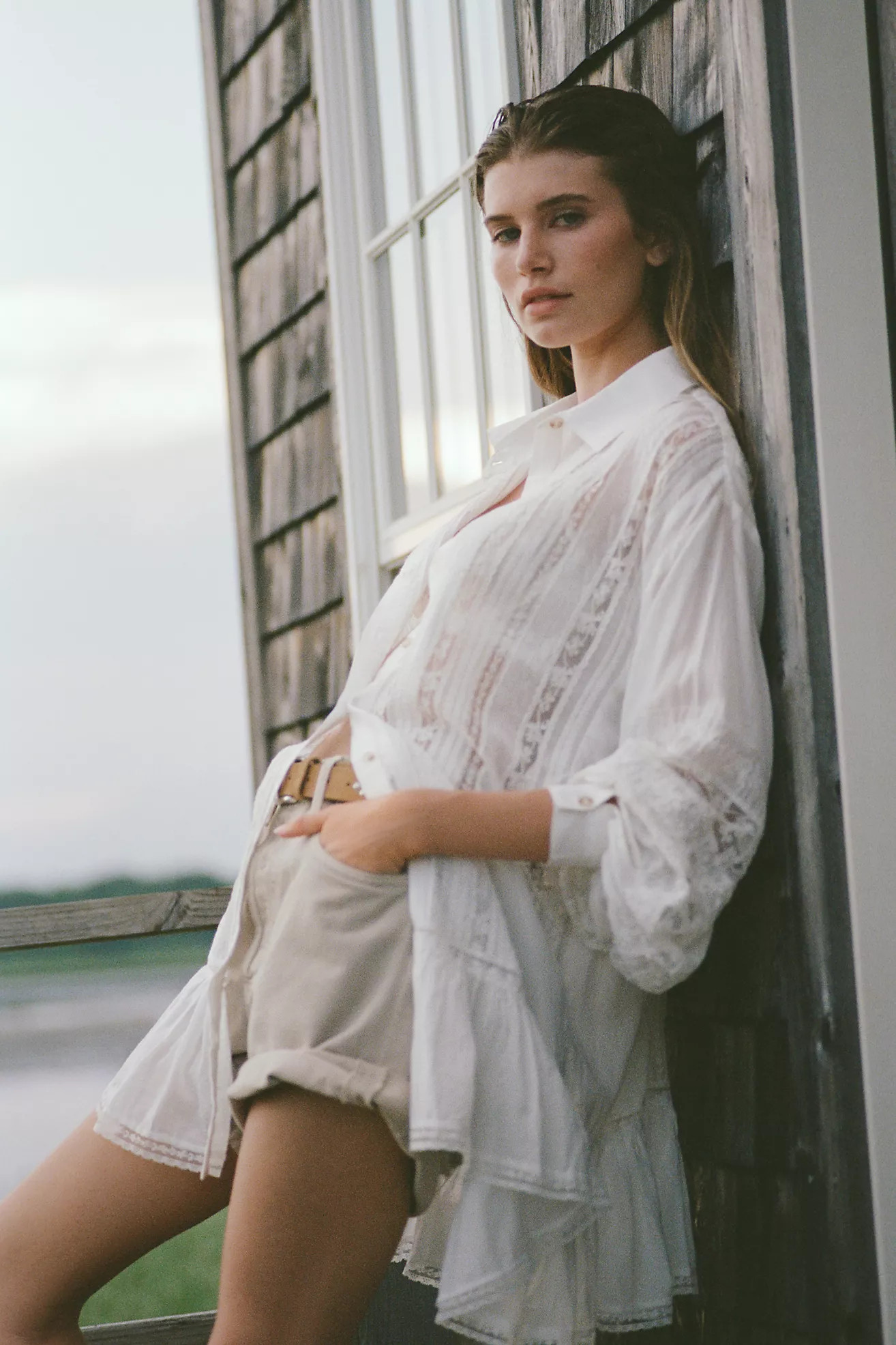 By Anthropologie Lace Panel Shirtdress | Anthropologie (US)