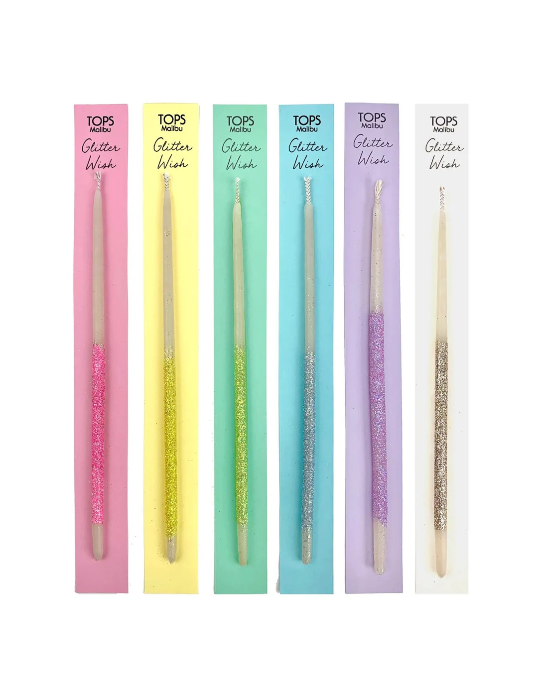 Glitter Candles, Single Glitter Wish Candles, TOPS Malibu Candles, Beeswax Candles, Cake Toppers,... | Etsy (US)