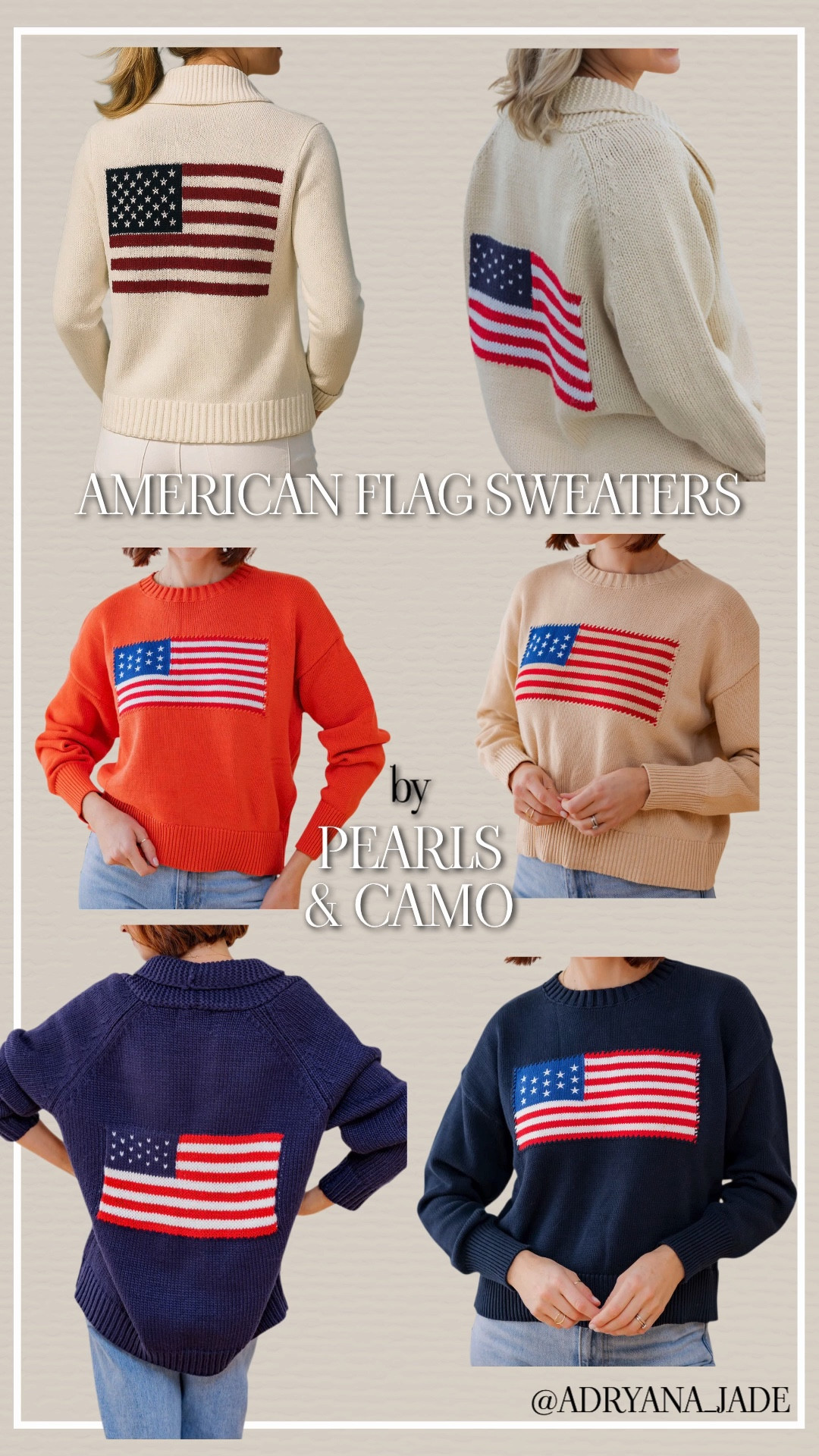 My favorite American Flag sweaters 🇺🇸 All from @Pearls & Camo 🤍❤️🇺🇸

#LTKMothersDay #LTKOver40