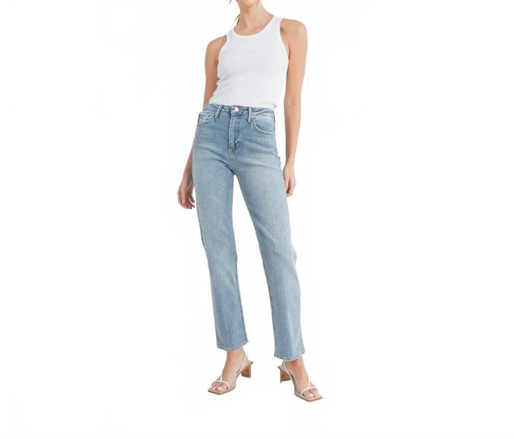 Full Length Everything Straight Jeans In Light Wash | Shop Simon