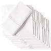 Cotton Napkins - White Linen Napkins - Hemstitched Napkins - Organic Cotton Napkins - Cloth Napki... | Amazon (US)