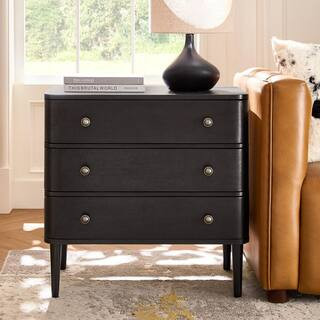 Ludwig Charcoal 3-Drawer 26 in. W Nightstand with Built-in Outlet | The Home Depot