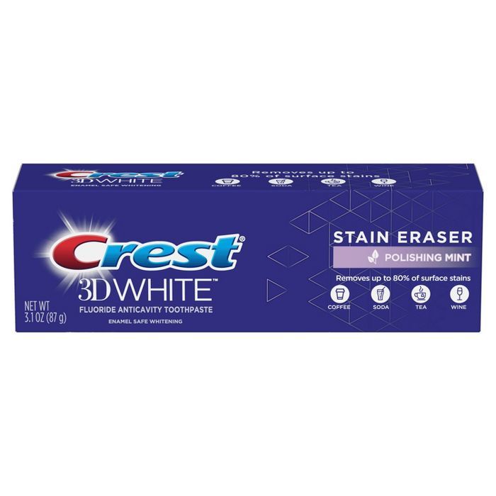 Crest 3D White Stain Eraser Teeth Whitening Toothpaste - Polishing Mint - 3.1oz | Target