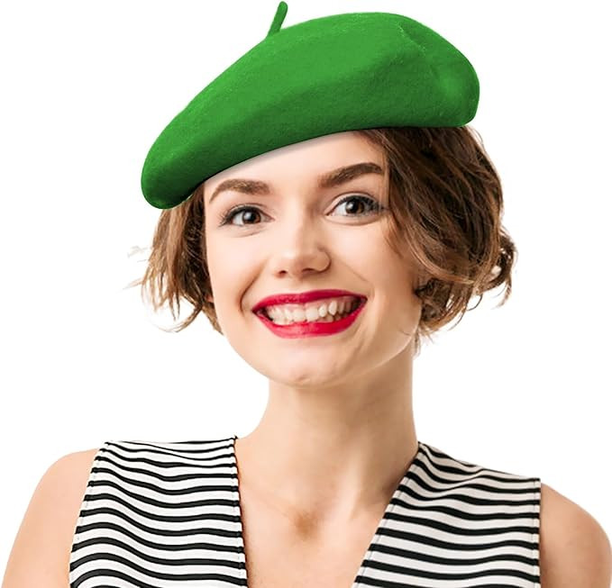 Wool Berets for Women - Classic French Beret Hats for Women and Kids, Solid Color Artist Style | Amazon (US)