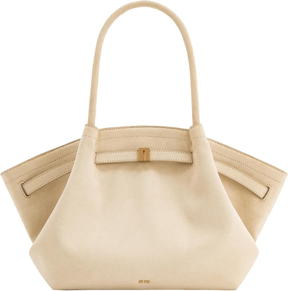 Amazon.com: JW PEI Women's Hana Medium Faux Suede Tote Bag - Off White : Clothing, Shoes & Jewelr... | Amazon (US)