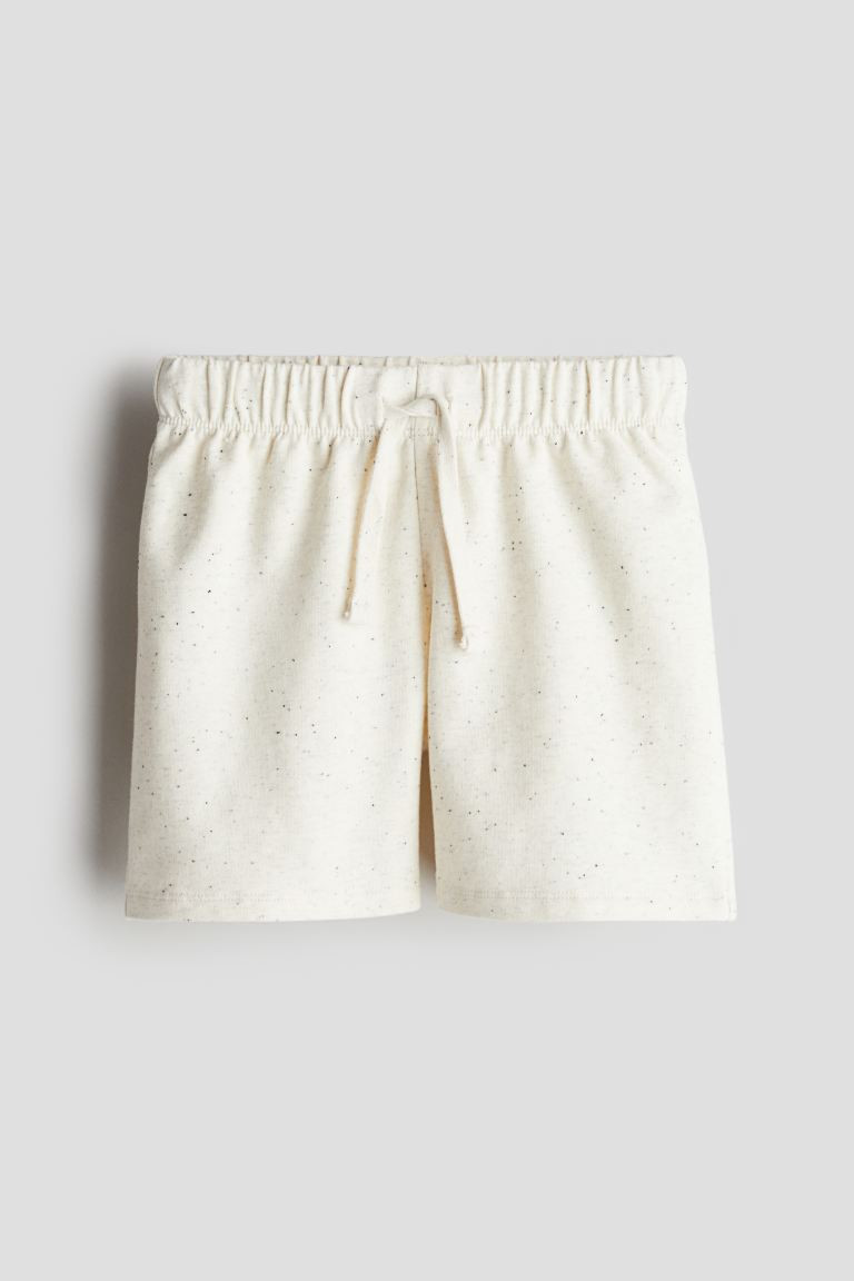 Printed Sweatshorts - Regular waist - Knee-length - Natural white - Kids | H&M US | H&M (US + CA)
