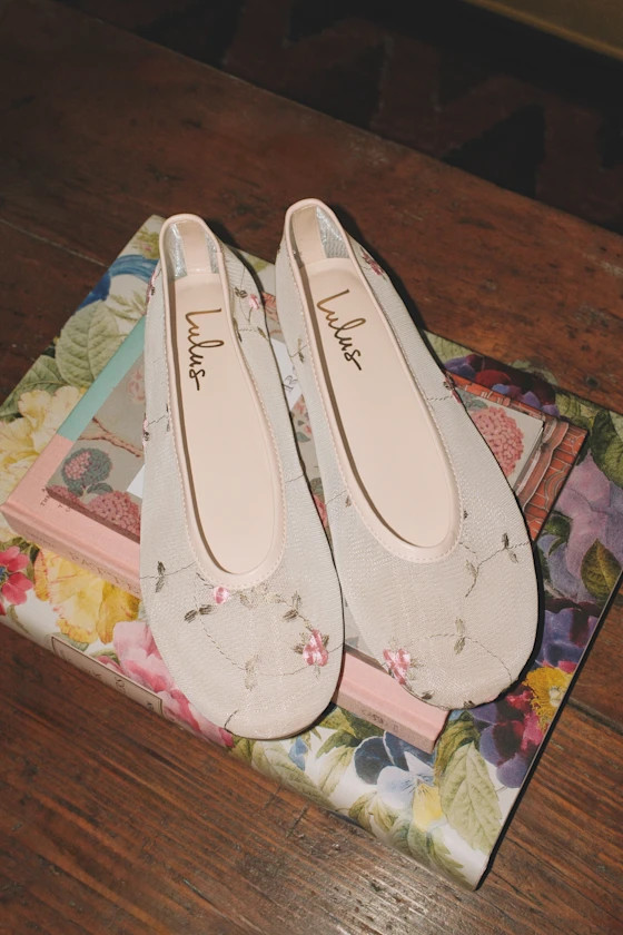 Idony Light Nude Floral Mesh Ballet Flats | Lulus