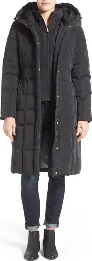 Cole Haan Bib Insert Down & Feather Fill Coat | Nordstromrack | Nordstrom Rack