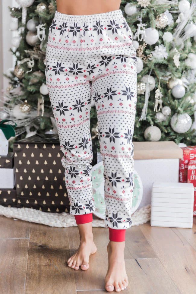 Snowy Dream Snowflake Pajama Pants | The Pink Lily Boutique