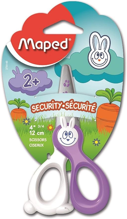 Maped 378146 Kidicut Safety Scissors with Fiberglass Blades, 12-Centimeter, Assorted Colours | Amazon (CA)