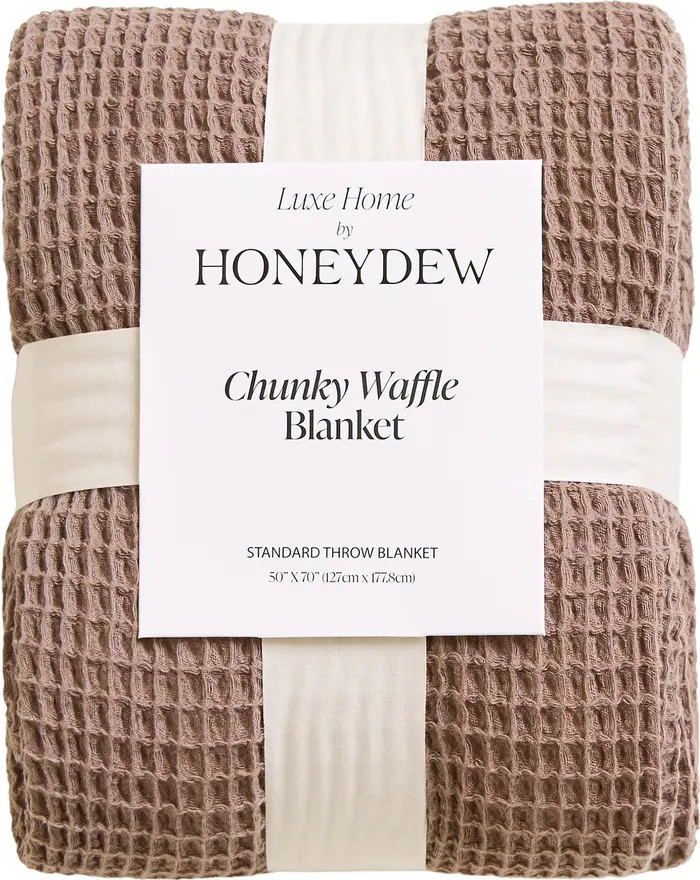 Honeydew Chunky Waffle Stitched Cotton Throw | Nordstromrack | Nordstrom Rack