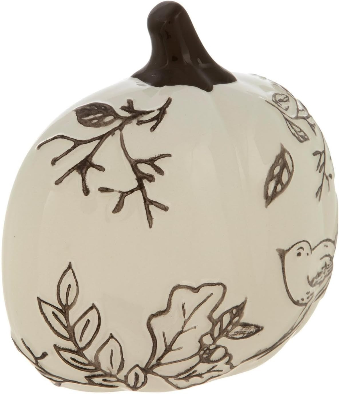Hobby Lobby Bird and Leaves DolomitePumpkin, 7.75" H x 8.25" W | Amazon (US)