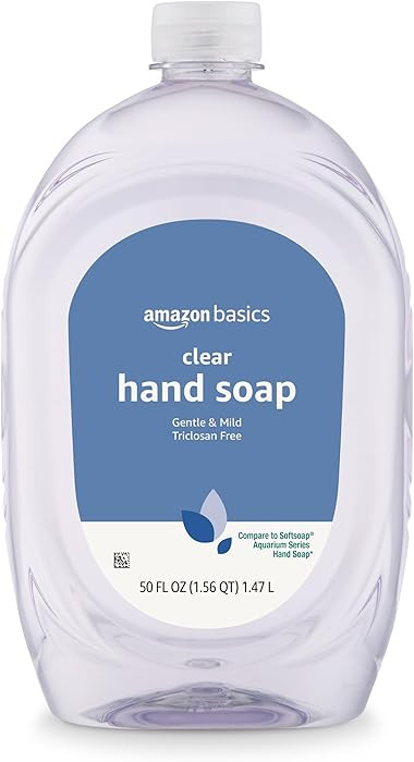 Amazon Basics Gentle & Mild Clear Liquid Hand Soap Refill, Triclosan-Free, Dermatologist-Tested, ... | Amazon (US)