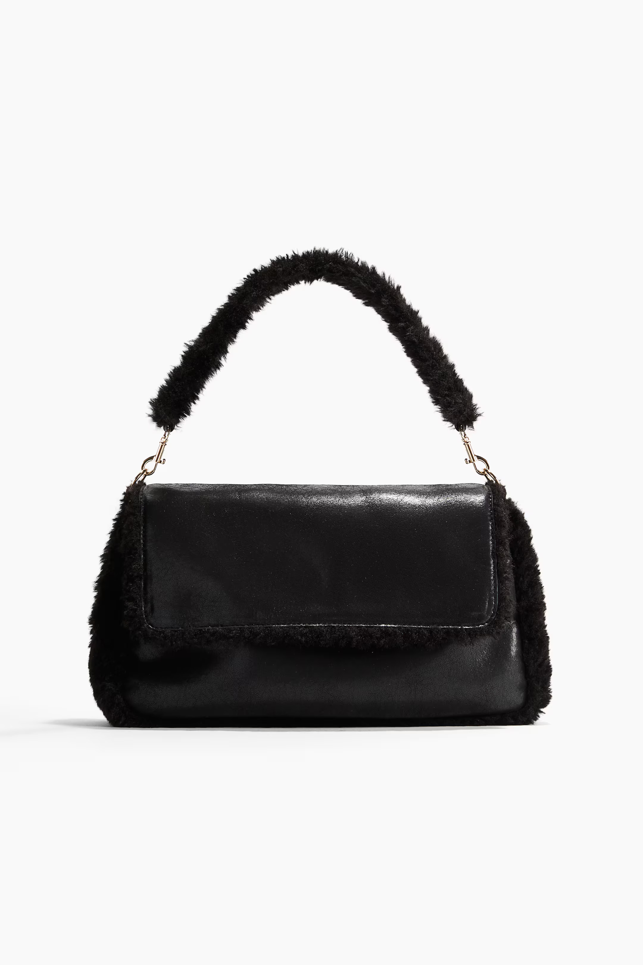 Bolso bandolera con detalles efecto pelo - Negro - MUJER | H&M ES | H&M (FR, IT, ES, PT, BE)