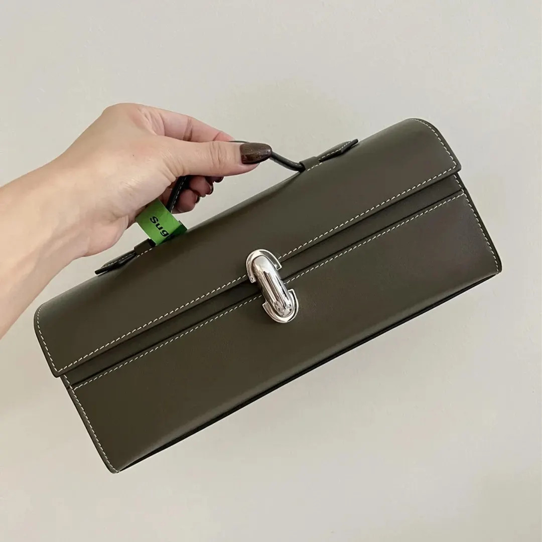 Leather Clutch Bag, Minimal Top Handle Bag, Women's Handbag, Elegant Leather Clutch Bag | Etsy (US)