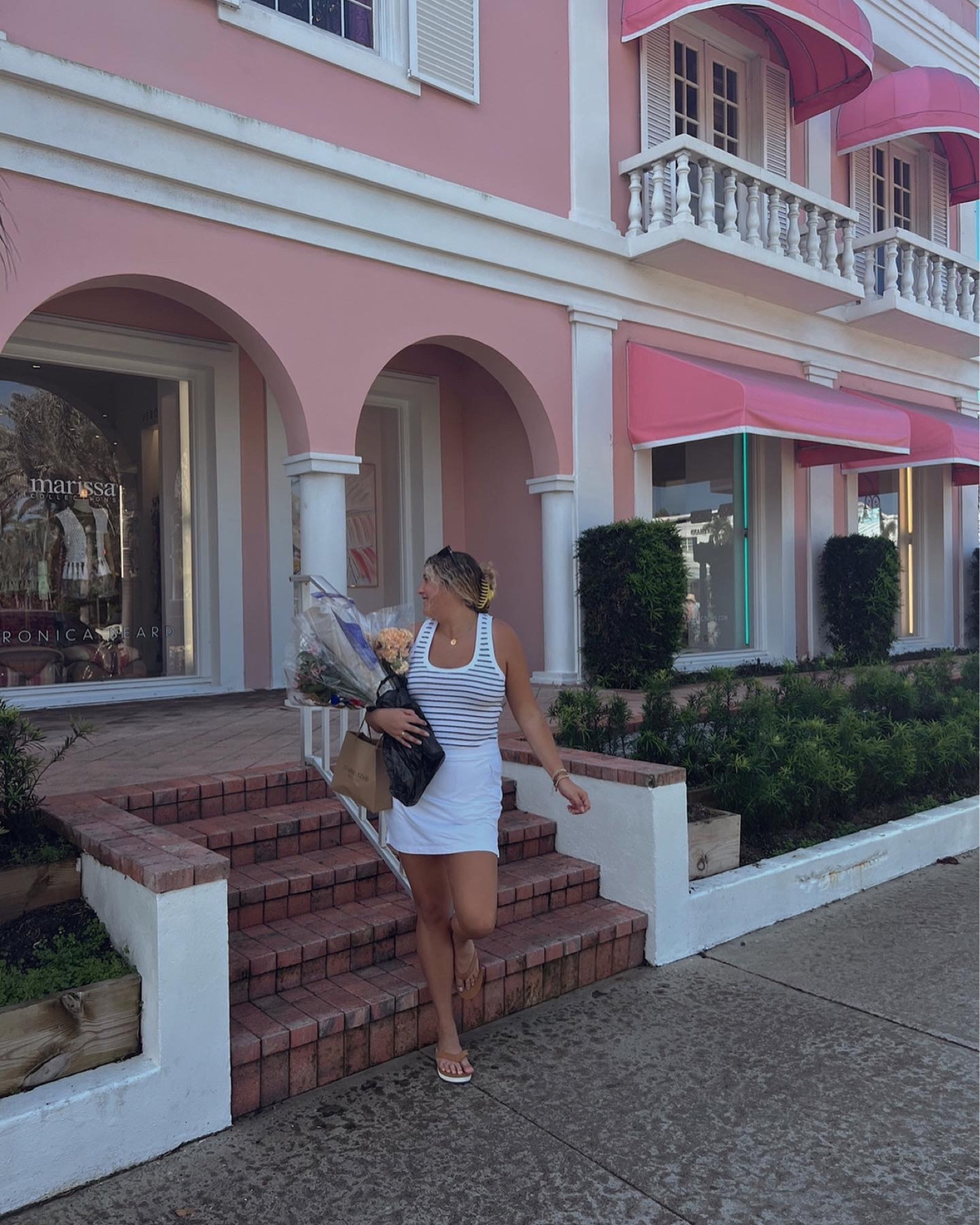 Casual easter outfit, Abercrombie striped nautical tank top, Tommy bahama white skort, spring farmers market outfit, casual outfit for spring break, summer basics, summer skort outfit, 

#LTKstyletip #LTKSeasonal #LTKunder50