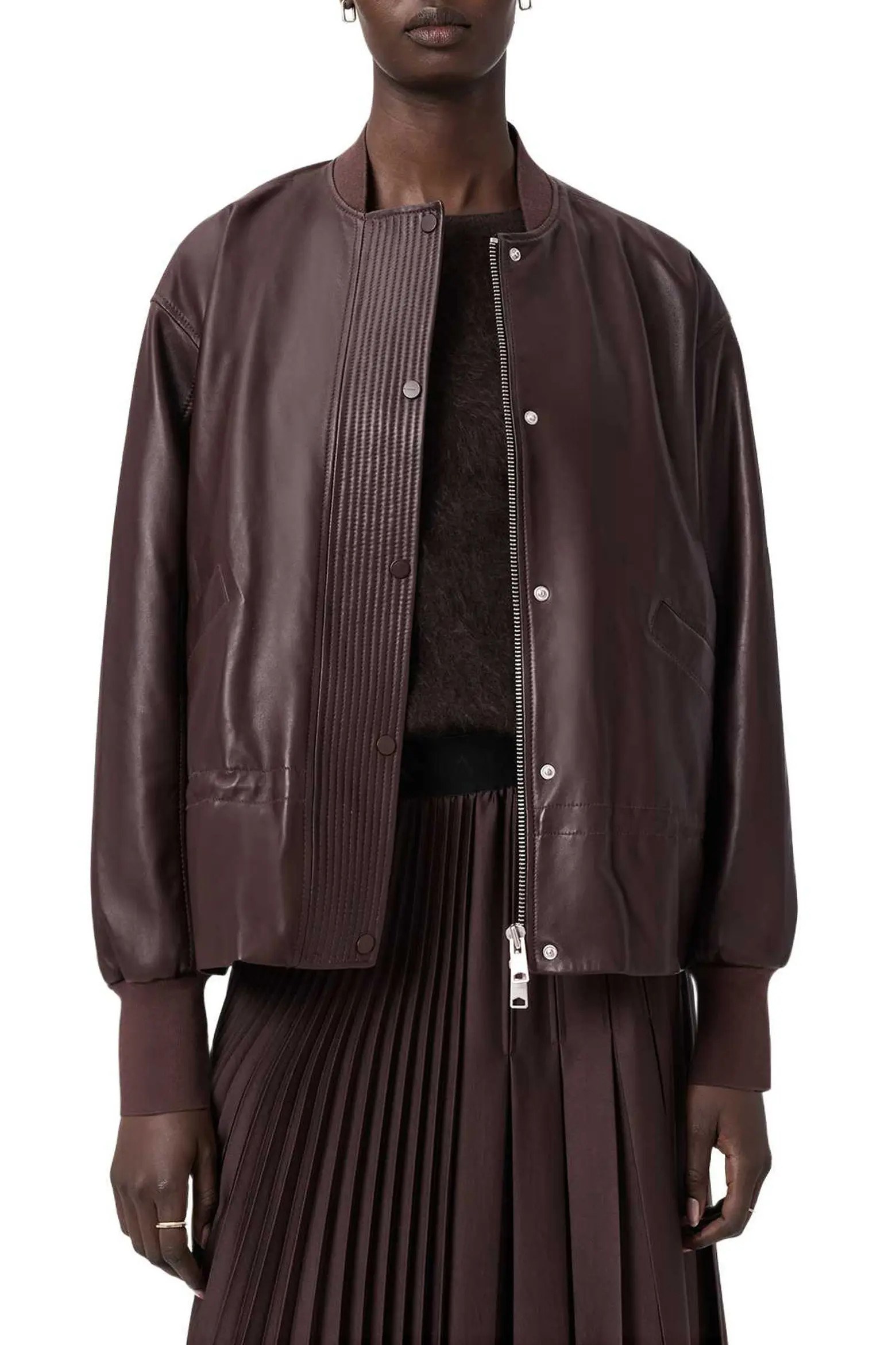 Sofi Leather Bomber Jacket (Women) | Nordstrom | Nordstrom