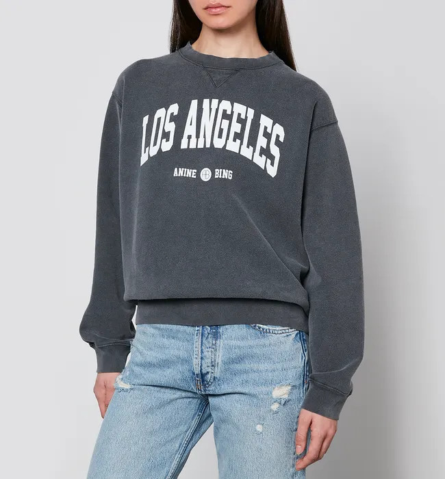 Anine Bing Ramona Los Angeles Cotton Sweatshirt | Coggles (Global)