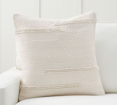 Lyla Textured Pillow Cover | Pottery Barn (US)