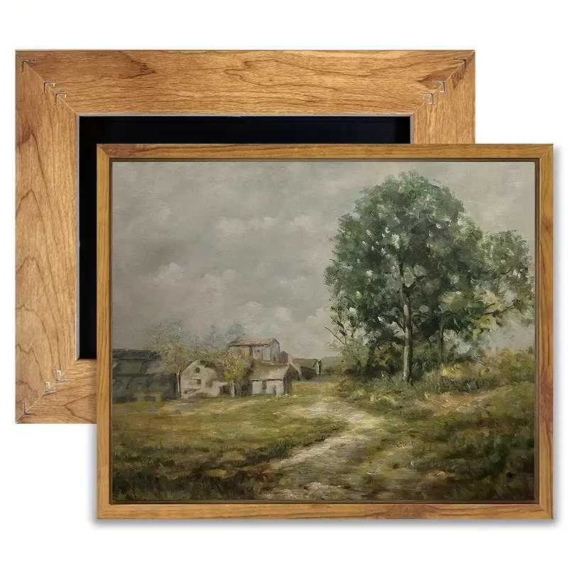 Canvas Painting Wooden Frame Retro Art Vintage Classical Oil - Temu | Temu Affiliate Program