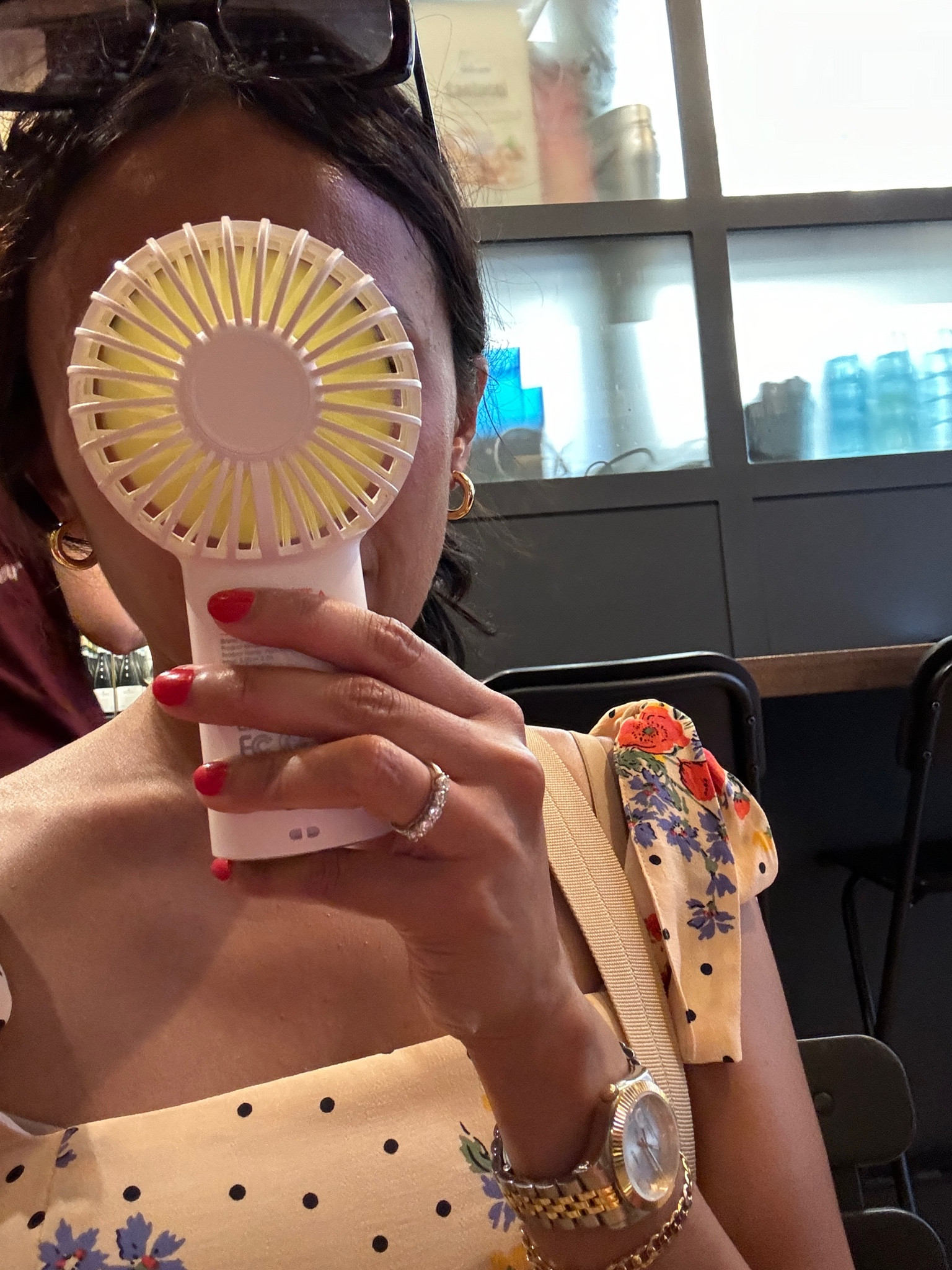 This handheld fan made the heat on our European vacation more bearable. USB charging. Low, medium, high settings. Lasts 4-8 hrs. 
Vacation dress. Vacation outfit. Italy dress. True to size. 
Lightweight hoop earrings  
Amazon find  

#LTKOver40 #LTKTravel #LTKFindsUnder50