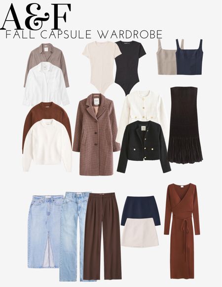 The perfect cool girl autumn capsule wardrobe from Abercrombie & Fitch🤍🤎🖤

#LTKworkwear #LTKstyletip #LTKSeasonal